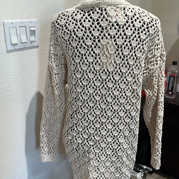 Nwt moon and Madison sweater collection Elegant Cream Open-Knit Sweater - Picture 3 of 5